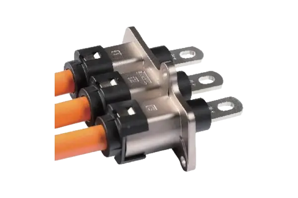 THREE-CORE STRAIGHT HEAD THROUGH HOLE METAL CONNECTOR