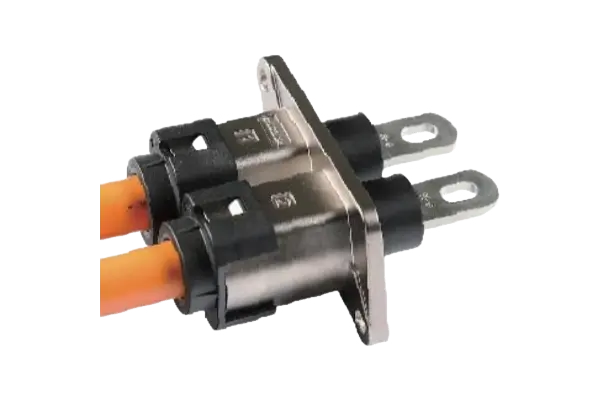 TWO-CORE STRAIGHT HEAD THROUGH HOLE METAL CONNECTOR